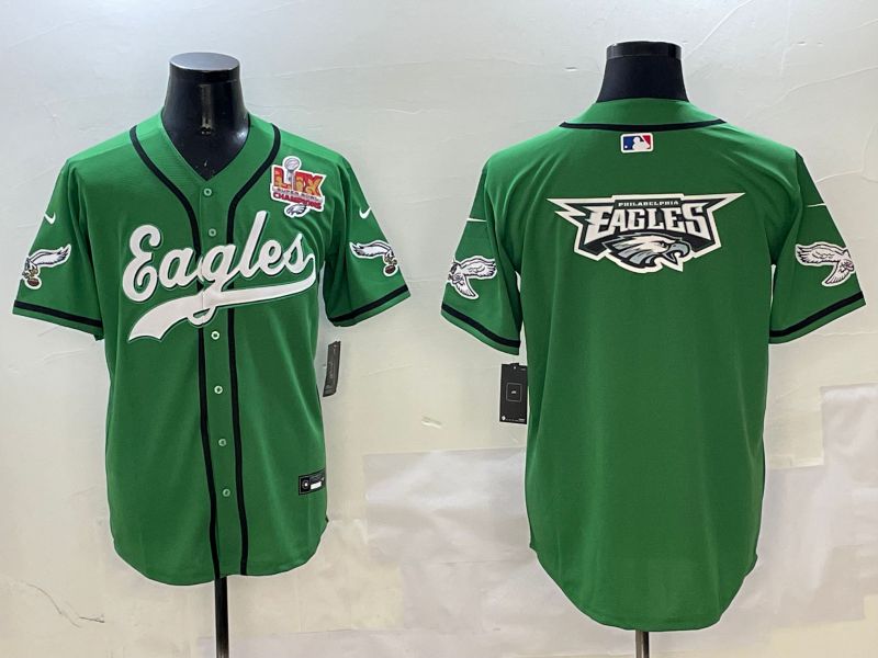 Men Philadelphia Eagles Blank Green three generations Jointly Name 2025 Nike Limited NFL Jersey style 22